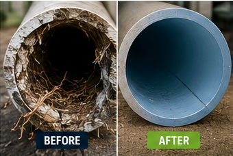Clogged sewer line cleaning and hydro jetting in Houston