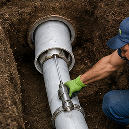 Trenchless sewer line repair without digging in Houston