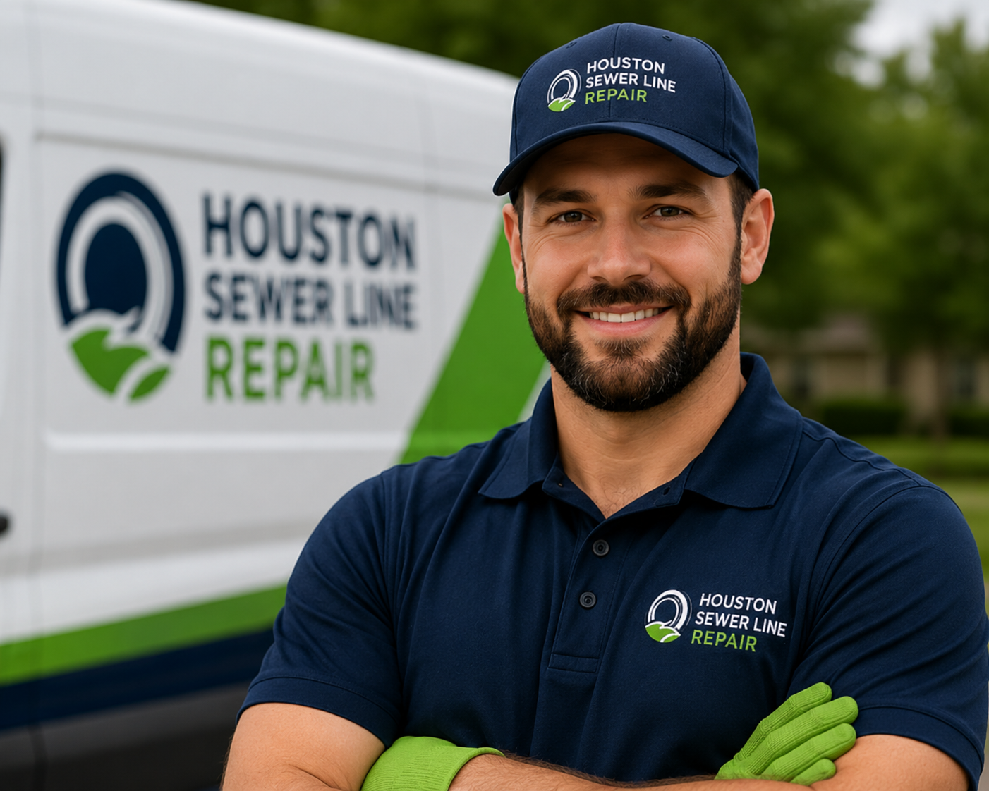 Sewer line repair crew working on a trenchless job in Houston Texas
